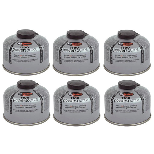 6x Go System PowerSource Butane Propane Threaded Gas Canister - 100g Go System - UK Camping And Leisure