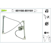 Valeo Electric Window Regulator Lifter Left Rear 851180