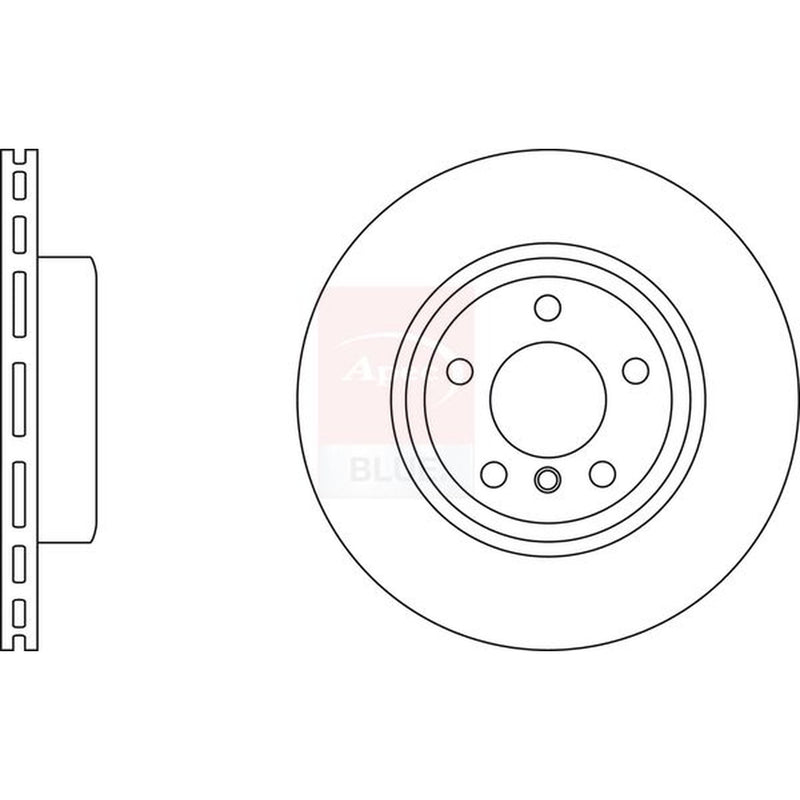 Apec 2 x Vented Brake Discs fits BMW X3 2003-2011 2.0 2.5 3.0
