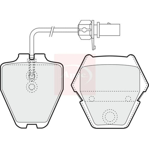 Apec Front Brake Pad Set PAD1386