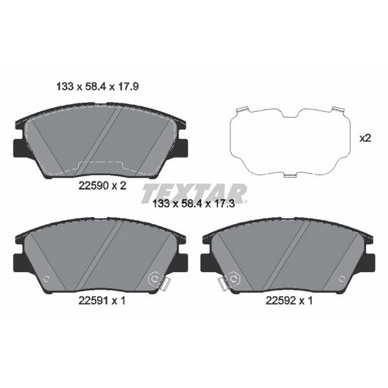 Textar Front Brake Pad Set 2259001
