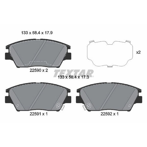 Textar Front Brake Pad Set 2259001