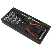 Sealey Tool Tray with Oil Filter Wrench Pliers & Drain Plug Set 21pc TBT28 Sealey - Dynamic Drive