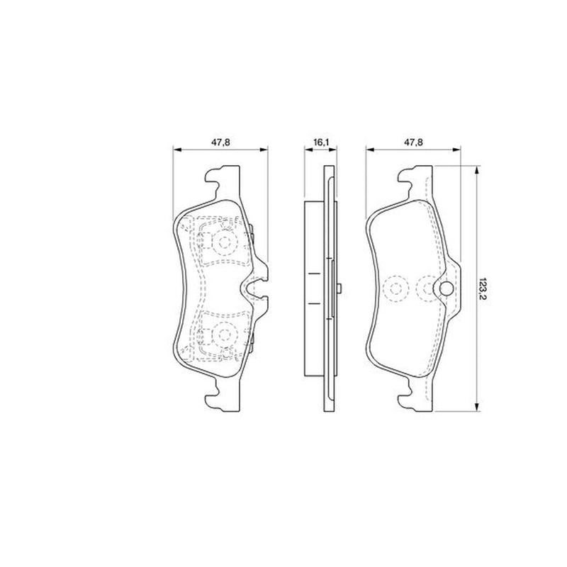 Bosch Front & Rear Pads fits Mini Mini 2001-2008