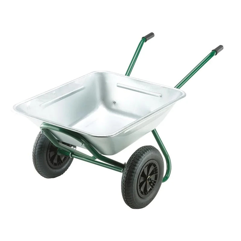 Walsall 175L Galvanised Garden Twin Wheelbarrow - GAR/TWIN/GVP