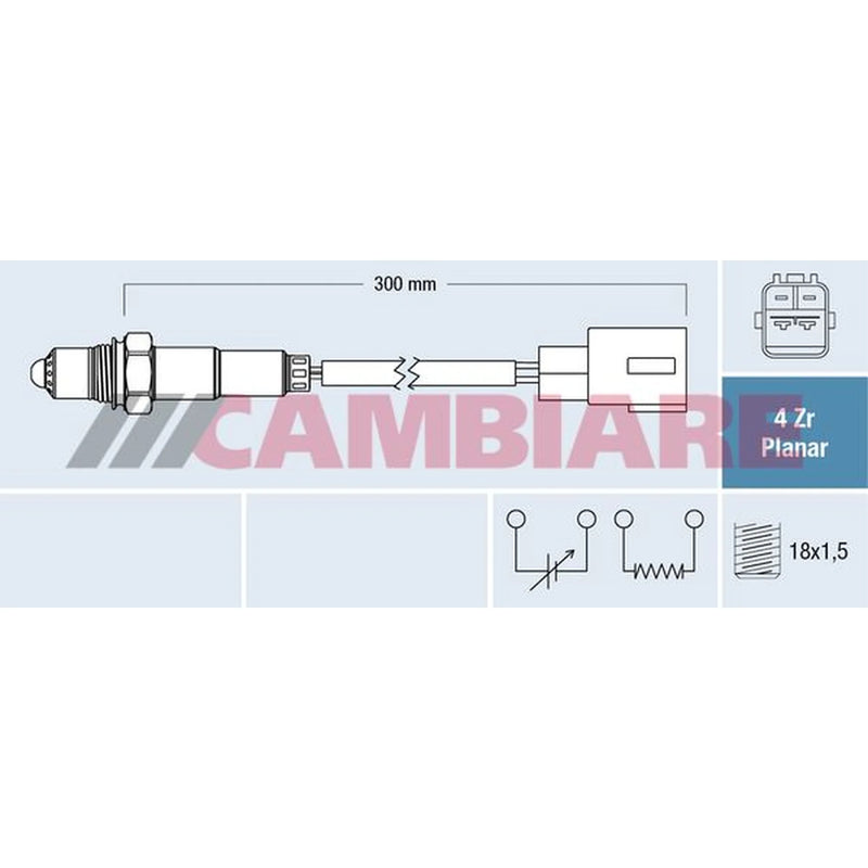 Cambiare O2 Lambda Oxygen Sensor after catalytic conv fits Daihatsu Charade VIII