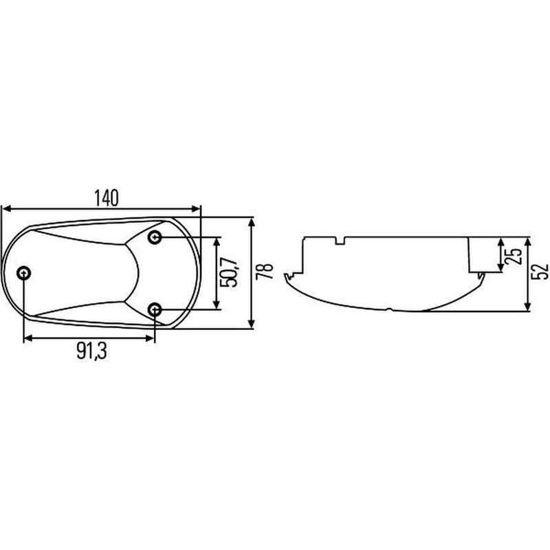 Hella Auxiliary Direction Indicator Lateral Mounting Connectors