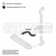 First Line Intercooler Turbo Charge Air Hose fits Mercedes-Benz C-Class