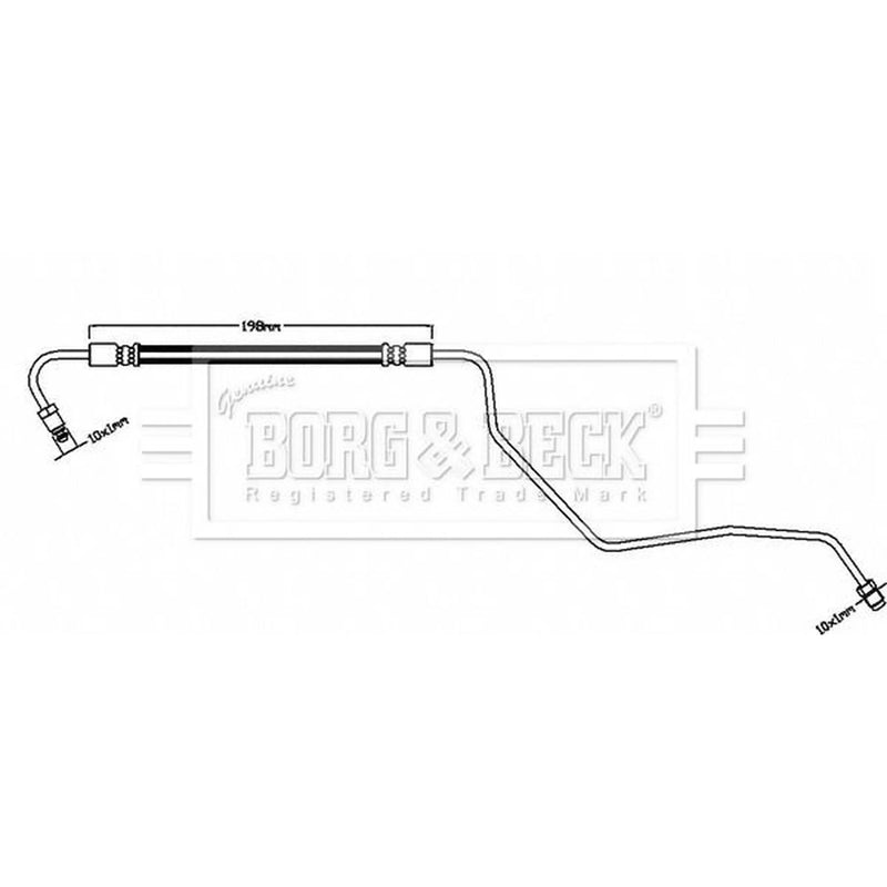 Borg & Beck Brake Hydraulic Hose Line outer BBH8539
