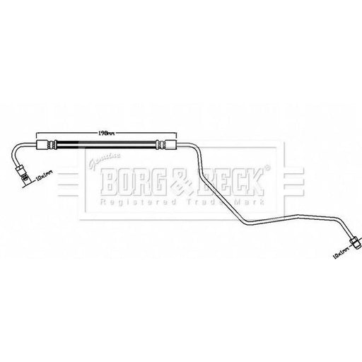 Borg & Beck Brake Hydraulic Hose Line outer BBH8539