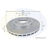 Comline 2 x Vented Front Brake Discs ADC0367V-x2
