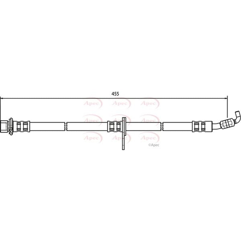 Apec Brake Hydraulic Hose Line Front Left fits Toyota Corolla 1991-2001