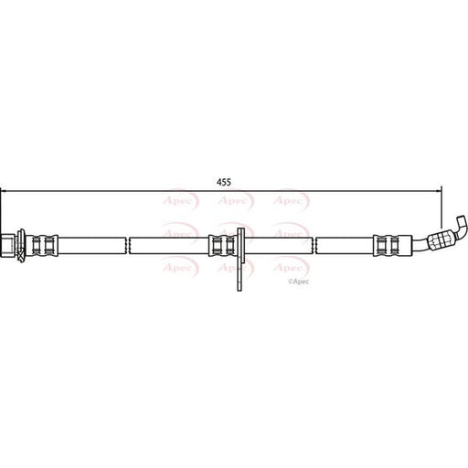 Apec Brake Hydraulic Hose Line Front Left fits Toyota Corolla 1991-2001