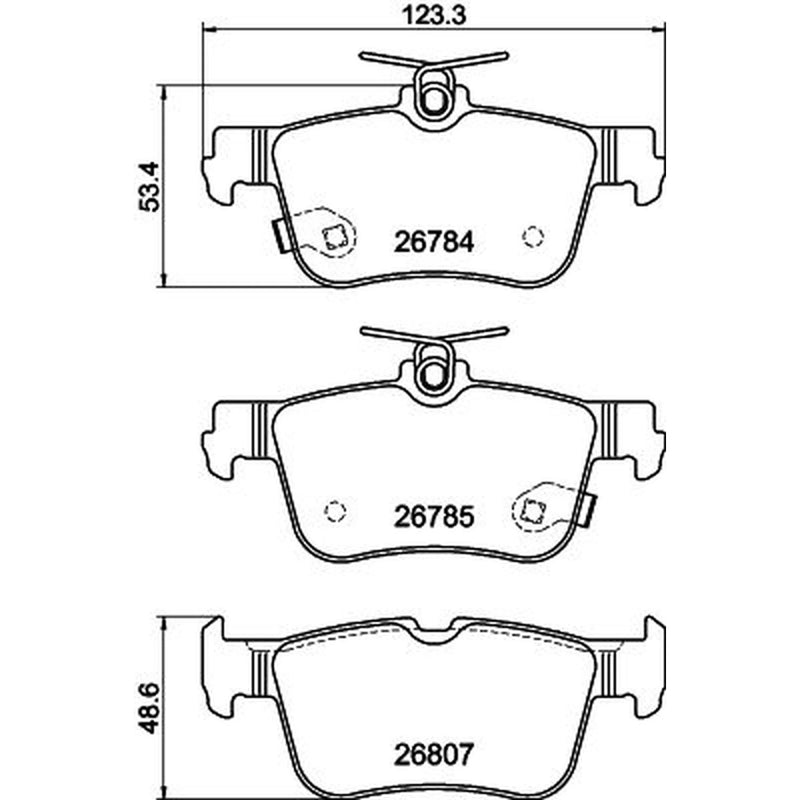 Mintex Rear Brake Pad Set fits Ford Usa Mustang Mach-E 2020-2024