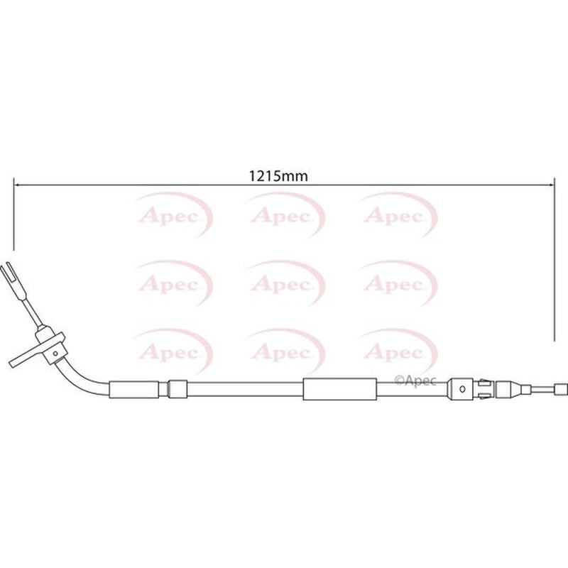 Apec Handbrake Cable Right Rear fits Mercedes-Benz A-Class 2004-2012