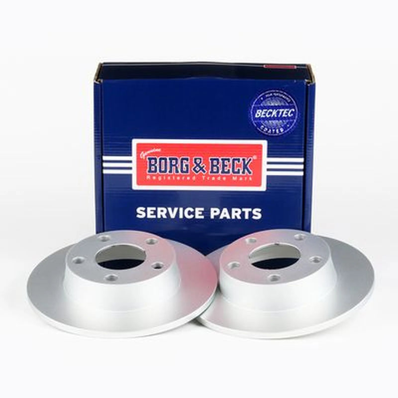 Borg & Beck Rear Brake Solid Discs & Pads fits Audi A6 C5 2001-2005 3.0
