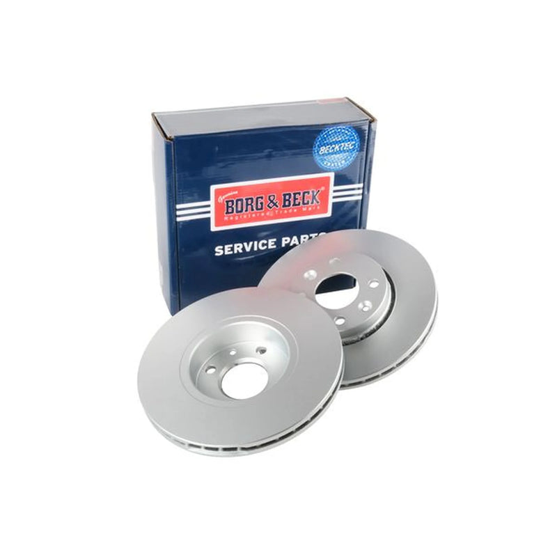Borg & Beck Front Brake Vented Discs & Pads fits Renault Megane II 2003-2008 1.4