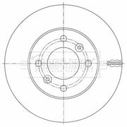 Borg & Beck 2 x Vented Front Brake Discs BBD5451