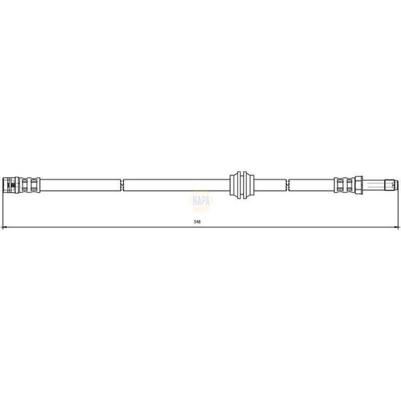 NAPA Brake Hydraulic Hose Line Front fits Mercedes-Benz Viano 2003-2004