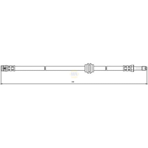 NAPA Brake Hydraulic Hose Line Front NBH1104