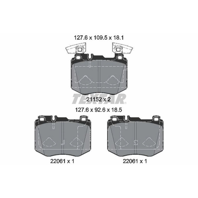 Textar Front Brake Pad Set 2115203