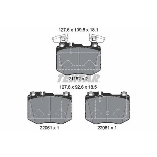 Textar Front Brake Pad Set 2115203