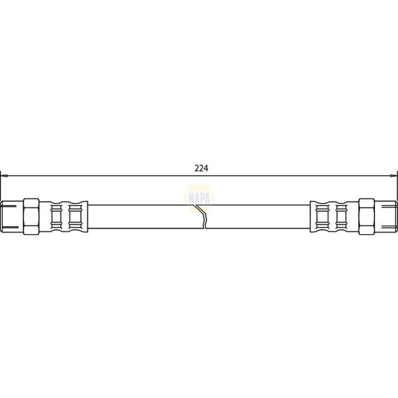 NAPA Brake Hydraulic Hose Line Rear fits BMW 3 1977-1994 2.3 2.5