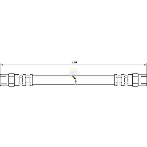 NAPA Brake Hydraulic Hose Line Rear fits BMW 3 1977-1994 2.3 2.5