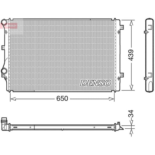 Denso Engine Radiator fits Audi Tt 2010-2014 2.0