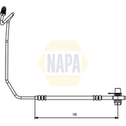 NAPA Brake Hydraulic Hose Line Rear Right fits Audi A6 C5 1997-2005
