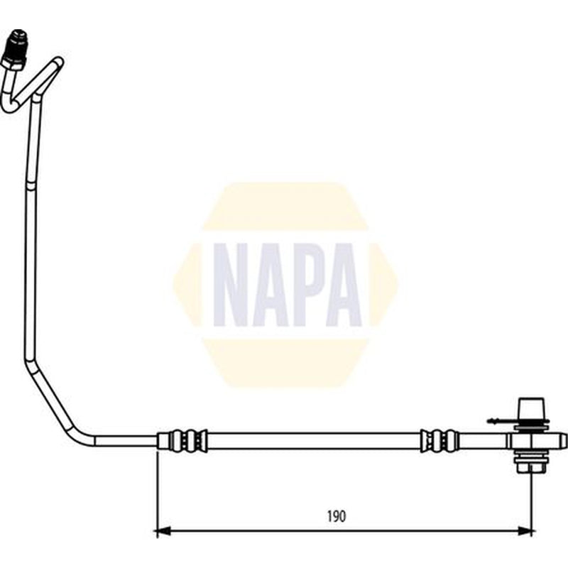 NAPA Brake Hydraulic Hose Line Rear Right fits Audi A6 C5 1997-2005