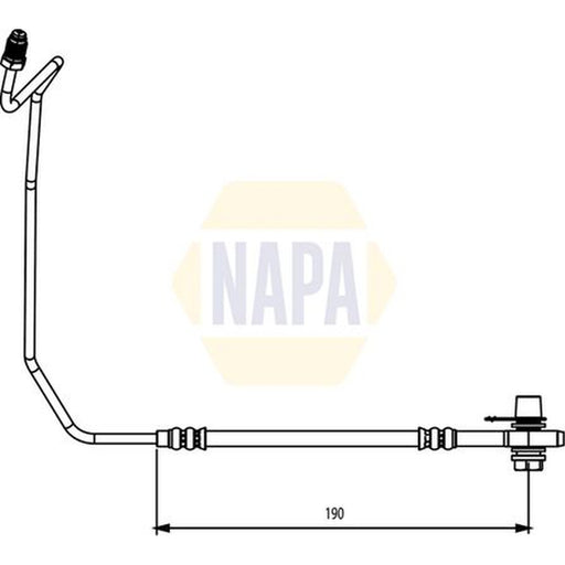 NAPA Brake Hydraulic Hose Line Rear Right fits Audi A6 C5 1997-2005