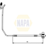 NAPA Brake Hydraulic Hose Line outer NBH1130