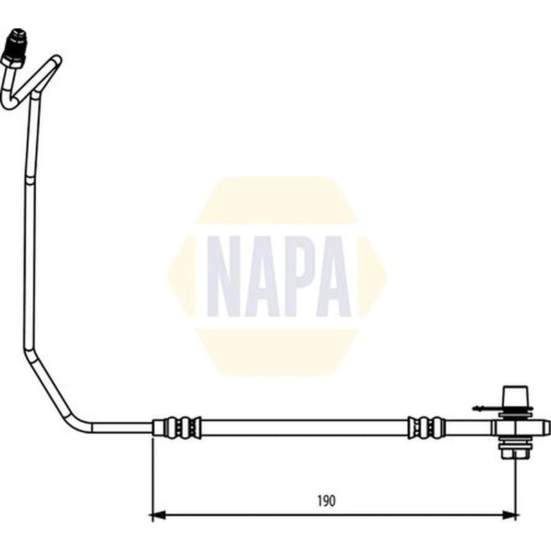 NAPA Brake Hydraulic Hose Line outer NBH1130