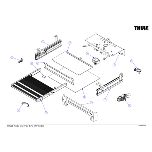 Thule 12V MOTOR SLIDE OUT STEP 2012 - 1500602744