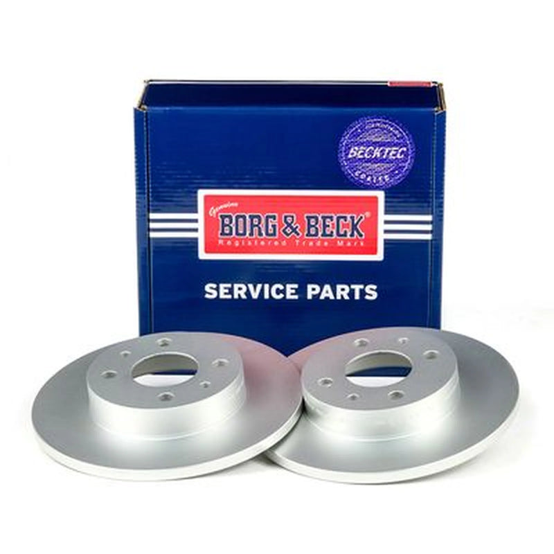 Borg & Beck Front & Rear Brake Discs & Pads fits Abarth 500 2008 on 1.4