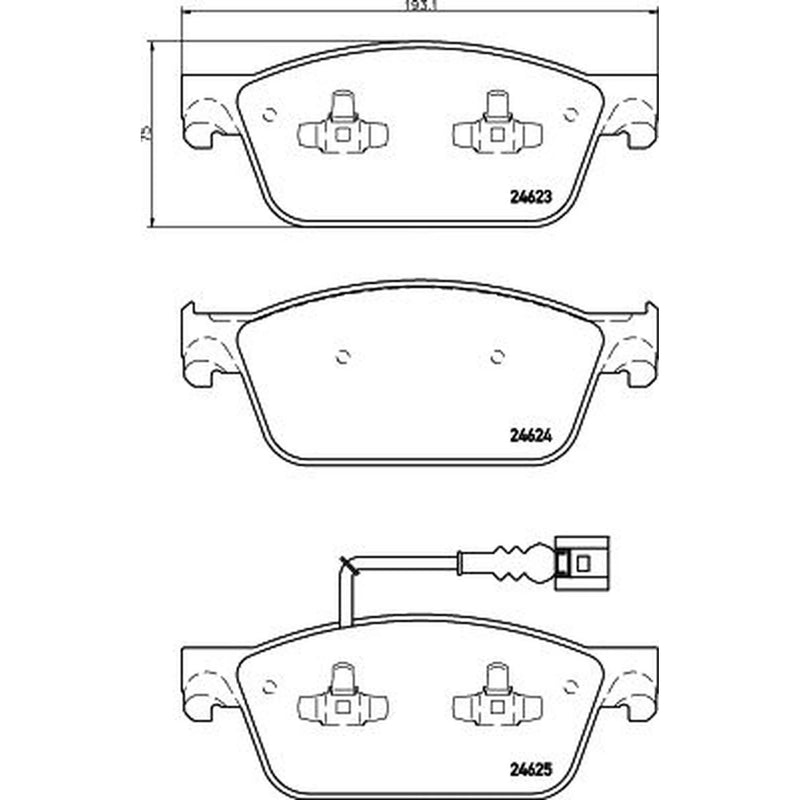 Mintex Front Brake Pad Set fits VW California T5 Camper 2009-2015 2.0