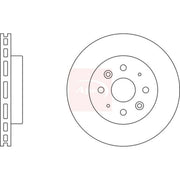 Apec 2 x Vented Brake Discs fits Kia Rio I 2000-2005 1.3 1.5