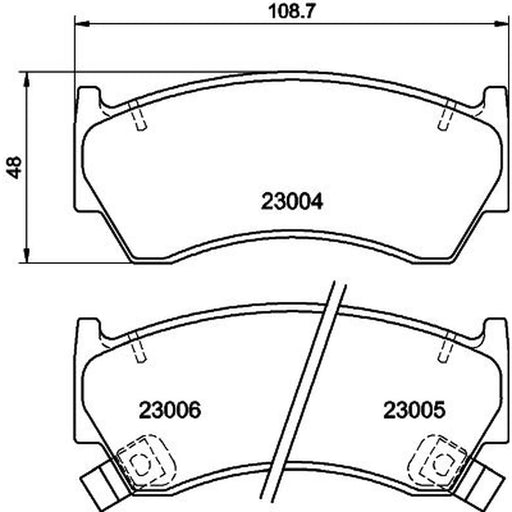 DON Front Brake Pad Set fits Nissan Almera 1995-2000 1.4 1.6 2.0
