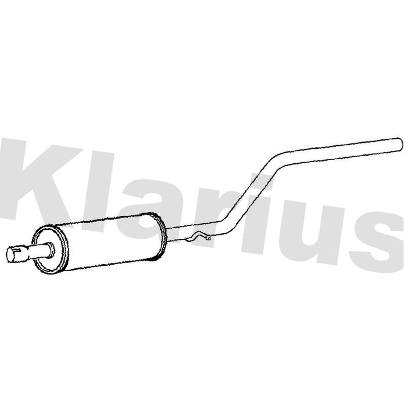 Klarius Box With Centre Pipe Centre fits VW Caddy III 2004-2010 2.0