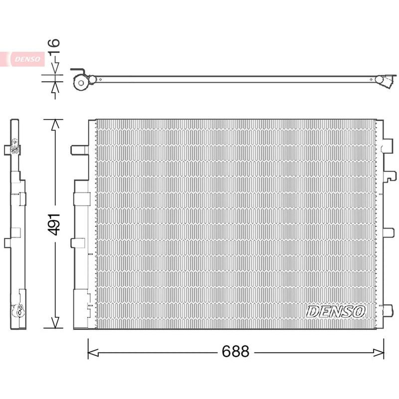 Denso Air Conditioning Condenser fits Renault Fluence 2012 on