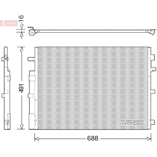 Denso Air Conditioning Condenser fits Renault Fluence 2012 on