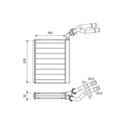 Valeo Heater Matrix Core Heat Exchanger 811658