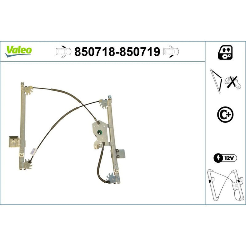 Valeo Electric Window Regulator Lifter Right Front 850719