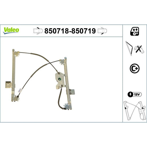 Valeo Electric Window Regulator Lifter Right Front 850719