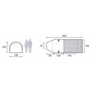 Kampa Wanderlight 02 Mushroom Tent 2 Person Lightweight Tent - 9120002499