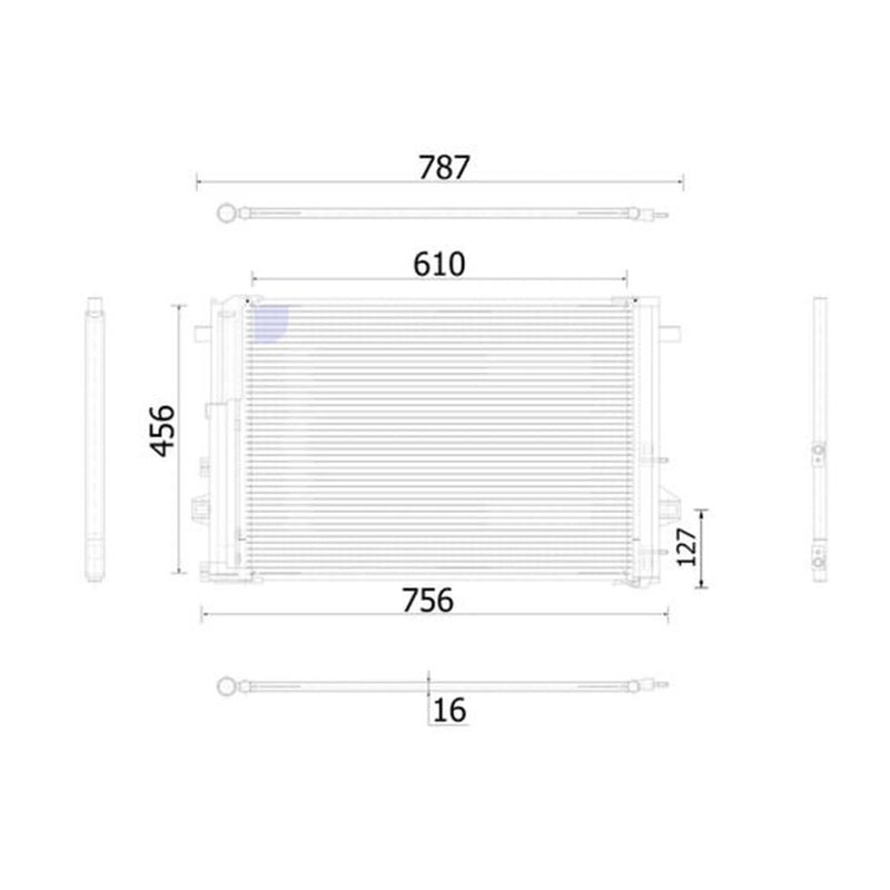 Mahle Air Conditioning Condenser fits Mercedes-Benz B-Class Sports Tourer