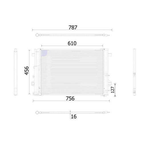 Mahle Air Conditioning Condenser fits Mercedes-Benz B-Class Sports Tourer