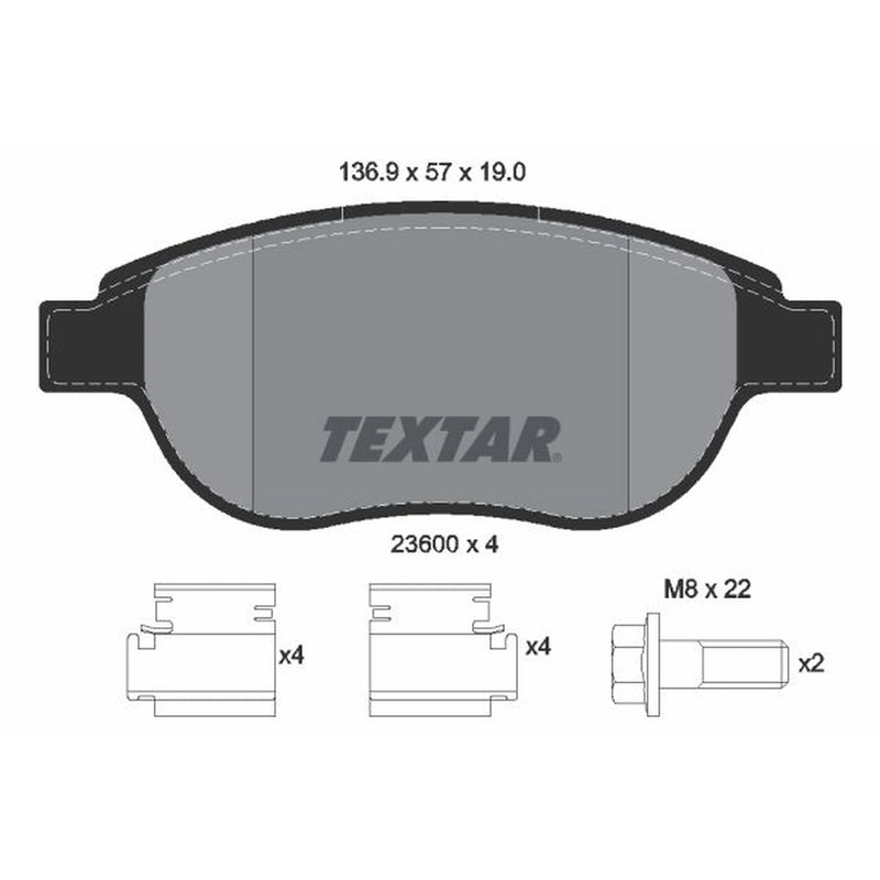Textar Front Brake Pad Set 2360001