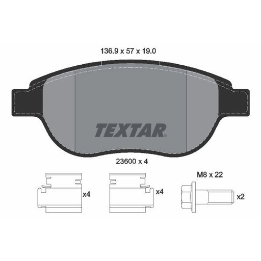 Textar Front Brake Pad Set 2360001